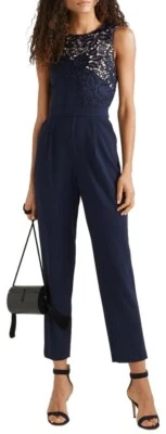 $495 Алиса + Оливия сапфир Guipure кружева и креп комбинезон размер 0 2 4 6 новый - Изображение 1 из 4