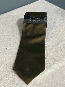 ALEXANDER JULIAN AMERICAN MODERN LUXURY MENS SILK DRESS TIE 4"W NWT - Picture 1 of 3