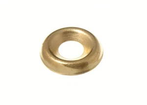 18 X Screw Cup Surface Finishing Washers No. 8 Brass Plated Steel Onestopdiy N - Picture 1 of 1