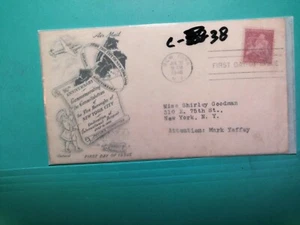U. S. Stamp FDC C-38 - Air Mail - Fleetwood cachet - Picture 1 of 1