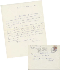 LUIS BUNUEL: Autograph Letter Signed re FILM "Le Journal d'une femme de chambre" - Picture 1 of 3