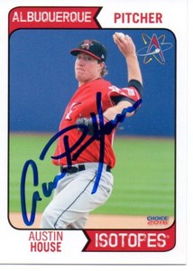 Austin House 2016 Albuquerque Isotopes Signed Card