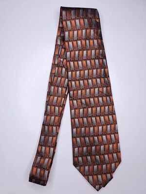 Joseph & Feiss Mens Formal Necktie 58"Lx4"W Brown/Gray Neck Tie  - Image 1 of 4