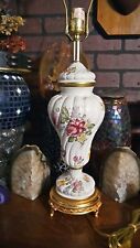 Franklin Mint Classic English Garden Porcelain Vase Table Lamp by Louis Nichole