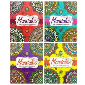 1-4pk Colouring Book For Adults 36 Mandalas Patterns Stress Relieving Relaxation - Picture 1 of 9