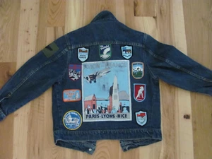 Avion De France Old Faithful Grand Tetons Crazy Horse Mt Rushmore Denim Jacket S - Picture 1 of 13