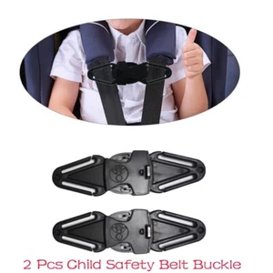 Cinturón de seguridad para bebés 2 piezas arnés de pecho clip hebilla pestillo protector ajustable - Imagen 1 de 9