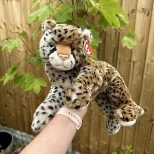 Ty Beanies Classic "Piston" Leopard 2003 fibra y pellets P.E. 15” largo peluche - Imagen 1 de 17