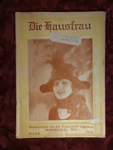 Rare DIE HAUSFRAU Magazine March 1923 - Foto 1 di 1