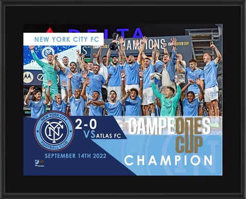 New York City FC 2022 Campeones Cup Champion 10.5" x 13" Plaque Cover