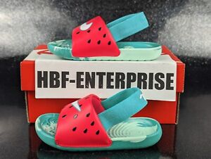 Nike Kawa SE1 Slide Watermelon Pink Green White Toddler Size 5c NIB