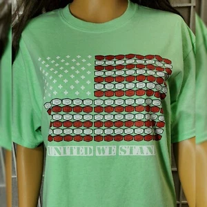 UNITED WE STAND USA AMERICAN FLAG WOMEN MEN UNISEX SHORT SLEEVE T-SHIRT SIZE M - Picture 1 of 6