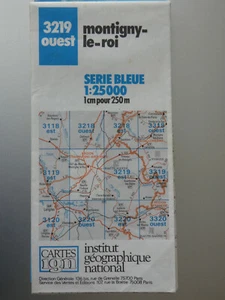 carte IGN bleue 1/25000 3219 ouest montigny le roi  edition 3   1987 - Picture 1 of 1