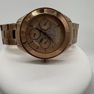 Armani Exchange AX5153 Roségold Kristall Zifferblatt Uhr - neue Batterie - funktioniert - Bild 1 von 7