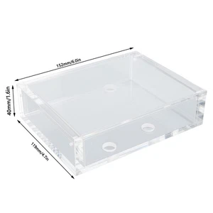 Computer Water Cooling Reservoir Rectangle Transparent Acrylic Pc Water Co AM - Afbeelding 1 van 22