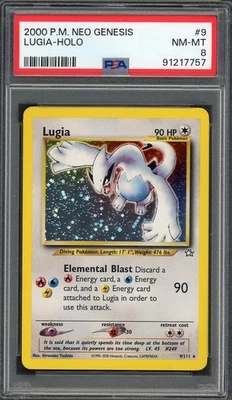 PSA 8 Lugia Neo Genesis 9/111 Holo Pokemon Card B22 - Image 1 of 2