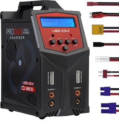 Venom Power Pro Duo LiPo Battery Charger - LCD Screen, Charging Leads - Balan... - Image 1 of 4