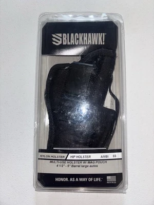 Blackhawk Multi-Use Belt Holster Fit 4.5-5" Large Autos w/Mag Pouch Ambidextrous - Image 1 of 2