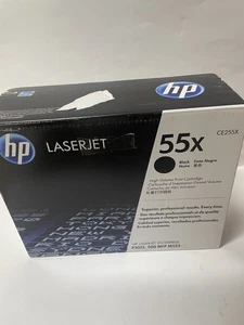 Genuine Sealed HP 55X Black High Yield Toner Cartridge LaserJet P3015 500 M525 - Afbeelding 1 van 6