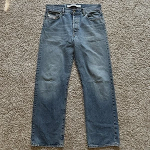 Vintage Diesel Industry Jeans Pants Faded Blue Baggy Loose TRUE Men’s Size 32x31 - Picture 1 of 14