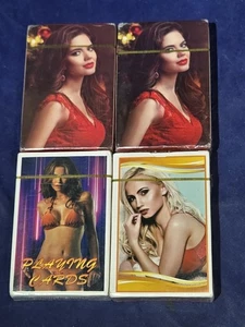 4 Decks Of Beautiful Swimwear Ladies On Standard Set Of Playing Cards - NEW - Picture 1 of 11