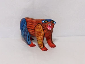 Bear Alebrije Figurine, Handmade Home Decor, Folk Art from Oaxaca Mexico, Origin - Picture 1 of 9