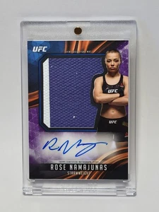 Topps Ufc Auto Rose Namajunas /25 Event Used Mat Relic Autograph 2019 KO Purple - Picture 1 of 3
