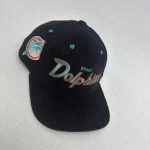 Cappello in velluto a coste originale con logo Miami Dolphins Mitchell and Ness - Foto 1 di 8