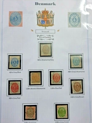 Denmark - The very rare numerals. All mint - Fantastic rarity !!  - Image 1 of 4