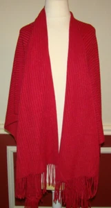 NWT Cejon Scarf Plaid Fringed Red Rectangular Wrap MSRP $36 - Picture 1 of 9