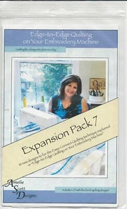 Pack de expansión de acolchado de borde a borde 7 para su máquina de bordar CD 10 Diseños - Imagen 1 de 2