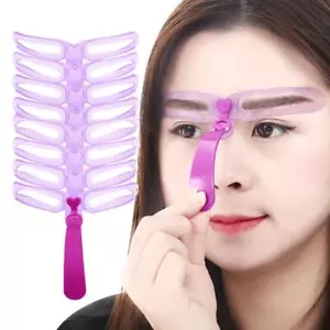 8 Styles Eyebrow Shaping Stencils Grooming Shaper Reusable Template H7I6 - Picture 1 of 11