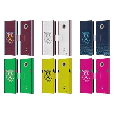 WEST HAM UNITED FC 2023/24 CREST KIT LEATHER BOOK CASE FOR MOTOROLA PHONES 2 - Image 1 of 4