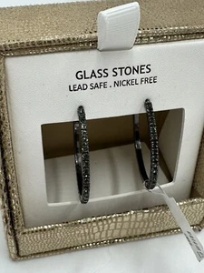 House of Harlow 1960 Creolen Gold mit Glassteinen von Nicole Richie's Halow - Bild 1 von 2