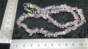 Collier baroque chips AMETRINE 45 cm mineraux lithotherapie soin reiki - Picture 1 of 1