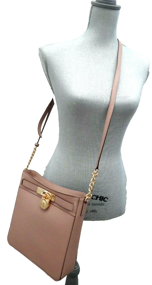 Michael Kors Hamilton Crossbody Messenger MD Safiano Leather 38H8XHMM2L Fawn