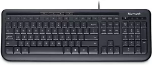 Microsoft Wired 600 USB Keyboard - International English Layout - Picture 1 of 2
