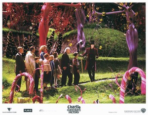 Charlie and the Chocolate Factory 11x14 lobby card David Kelly Johnny Depp woods