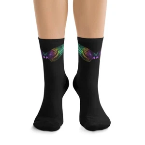 LGBTQIA Rainbow Gay Pride Socks - Colorful Girl Socks / Princess Wings Socks - Picture 1 of 9