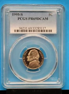 1995-S PCGS Jefferson nichelato PR69DCAM PCGS # 94231.69/33285117 - Foto 1 di 4