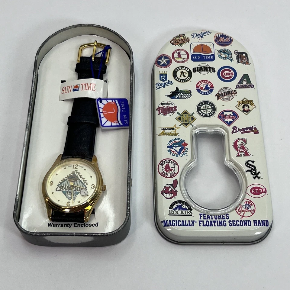 Florida Marlins Watch Vintage MLB Genuine Merchandise Sun Time 1997 Rare - Image 1 of 4