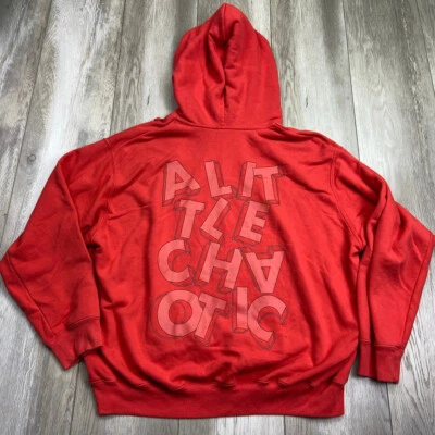 Suéter UNIQLO Chaos Para Hombres 2XL XXL Rojo Sudadera con Capucha Caótico Informal Unisex Foto 1 de 4