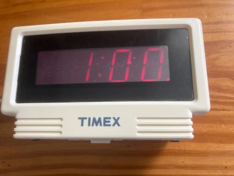 Timex Nature Sounds Digital Alarm Clock T122NW Low Vision Large Numbers Rare Vtg Cover
