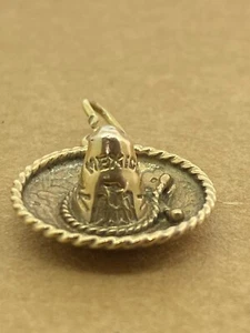 Sombrero Mexicano Oro Amarillo 14K 585 Dije De Colección - Imagen 1 de 6