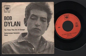 7" BOB DYLAN THE TIMES THEY ARE A-CHANGIN' / SUBTERRANEAN HOMESICK BLUES ITALY - Bild 1 von 1