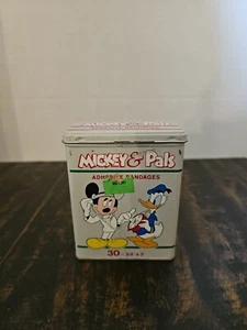 De colección Mickey And Pals Bandaid Tin Mickey Mouse Disney Coleccionable - Imagen 1 de 6