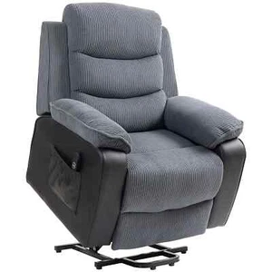 Power Lift Recliner Chair Electric Riser Elderly Fabric Lounge Seat Dark Grey - Picture 1 of 11