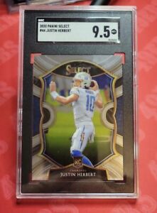 2020 Panini Select 44 Justin Herbert Rookie Card SGC 9.5 Mint+ Chargers Rookie 