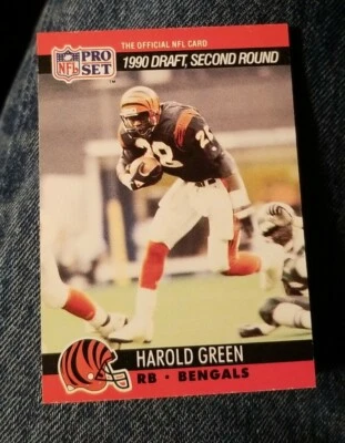 1990 Pro Set Football Card #707 Harold Green RC - Cincinnati Bengals  - Image 1 of 2