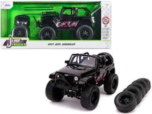 Jada Just Trucks : Jeep Wrangler 2007 Black Extra Wheels 1/24 Diecast Model - Picture 1 of 6
